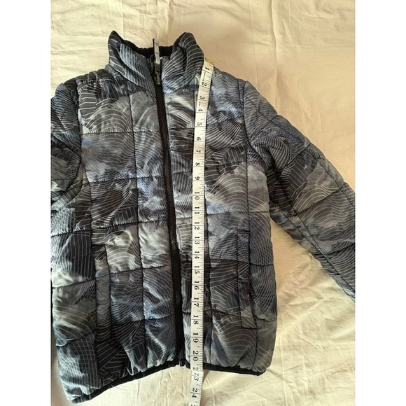 Gerry Boys Puffe Winter Jacket Sz S 7-8 Gray Blue Insulated Full Zip Coat Pocket - Picture 4 of 14